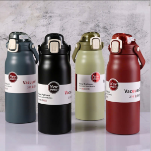 Bình giữ nhiệt có quai xách Sus 316 Fashion kèm ống hút 1000ml ( T40 )