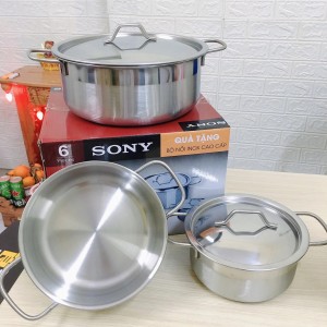 Bộ 3 nồi inox Sony loại xịn