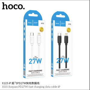 Cáp sạc Hoco X115 27w cổng typec ra iphone ( T100, full vat )