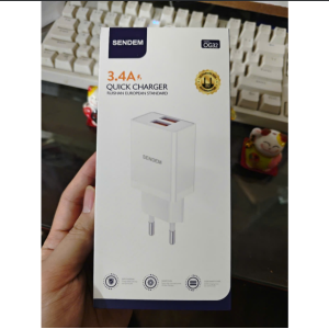 Cóc sạc nhanh SENDEM 2 cổng USB chân tròn OG32