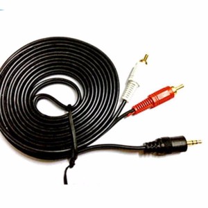 Dây jack 1 ra 2 - 1m5 ( 1 đen ra 2 trắng đỏ AV bông sen, Bịch 100, full vat )