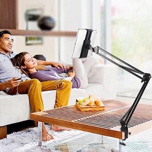 Kẹp cạnh bàn / giường sắt STANDS - đầu Ipad ( T20, full vat )