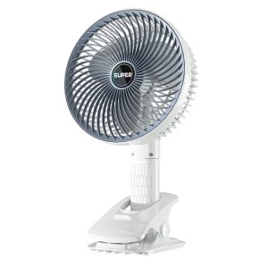 Quạt KẸP Super gấp gọn xoay 360 màu trắng