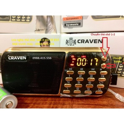 Loa đài FM Craven CR853 dùng 3 pin 3.7v