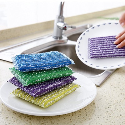 Set 4 chà xoong nồi vân kim loại