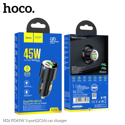 Cóc sạc xe hơi 45w Hoco NZ6