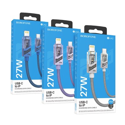 Cáp sạc Borofone TypeC to Lightning BU42