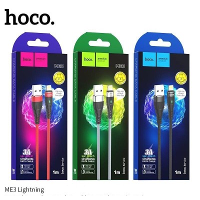 Cáp sạc Hoco có đèn ME3 cổng Iphone - 1m
