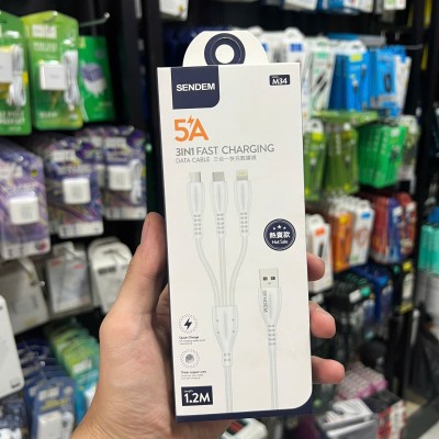 Cáp sạc SENDEM 3 đầu M34