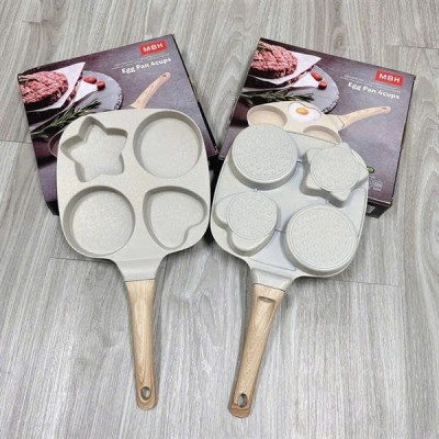Chảo chiên trứng 4 ngăn dùng được cho bếp từ - hình Nhật Nguyệt