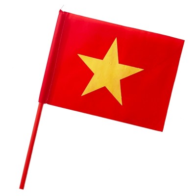 Cờ đỏ sao vàng Việt Nam NHỎ - có cán nhỏ 1 MẶT