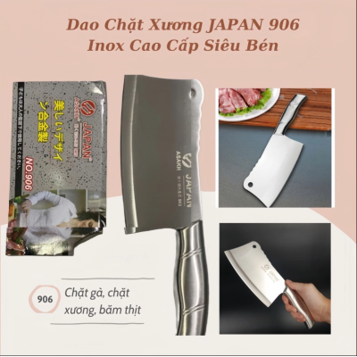 Dao chặt xương inox Japan mã 906 ( T192 )