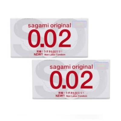 Bao cao su Sagami 002 siêu mỏng ( Hộp 2 cái )