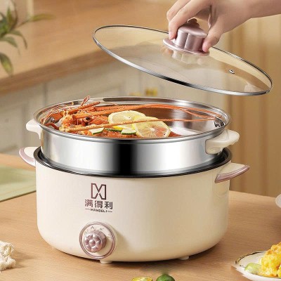 Nồi lẩu điện đa năng 28cm có quai Madeli - Trắng