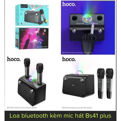 Loa karaoke Hoco BS41 Plus tặng kèm 2 micro