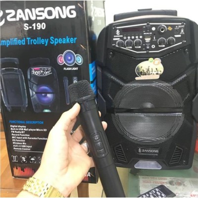 Loa kéo karaoke Zansong S190 TO - tặng kèm mic Không dây
