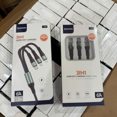 Cáp sạc 3 đầu Sendem M37 ( full vat )