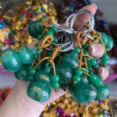 Móc khóa Hồ lô XANH 12 con giáp Bình An