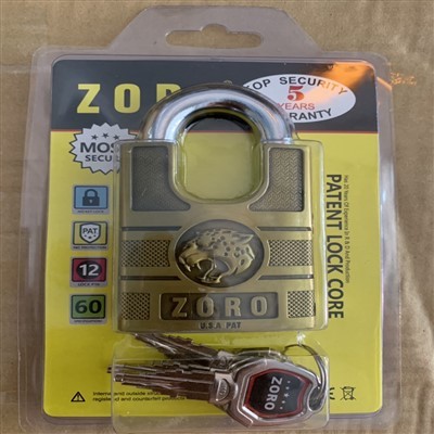 Ổ khóa Zoro đầu Báo 6 phân 4 chìa Chống cắt