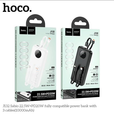 Pin dự phòng HOCO 10.000mah kèm dây sạc J132
