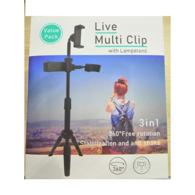 Giá đỡ Live Multi Clip để bàn 3 điện thoại -  DÀI