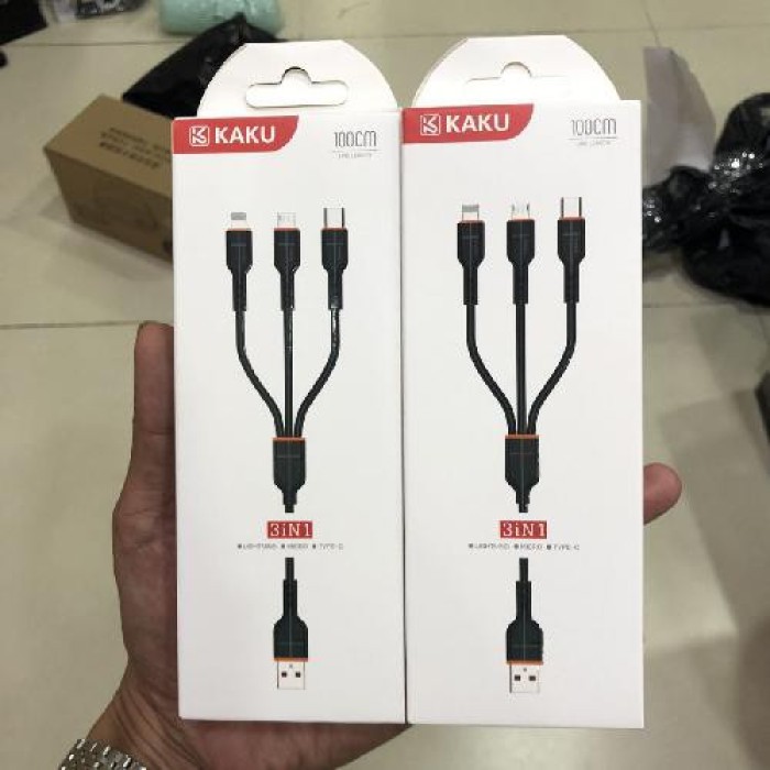 Cáp sạc 3 đầu Kaku 237