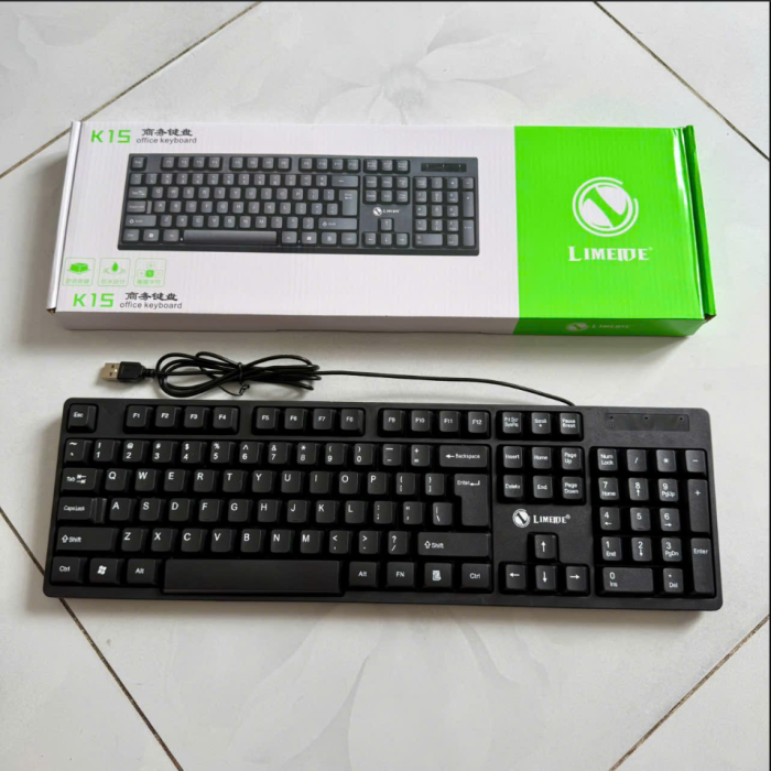 Bàn phím văn phòng LIMEME K15 (T100, Full VAT)