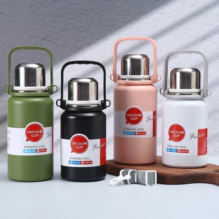 Bình giữ nhiệt có quai xách 900ml Diamond Pot ( T40, Xuất Vat )