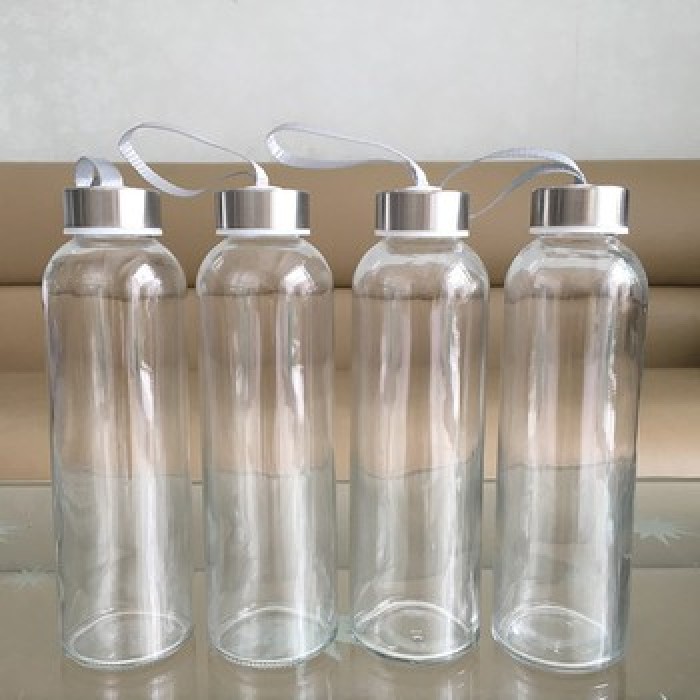 Bình thủy tinh nắp Inox có quai 500ml