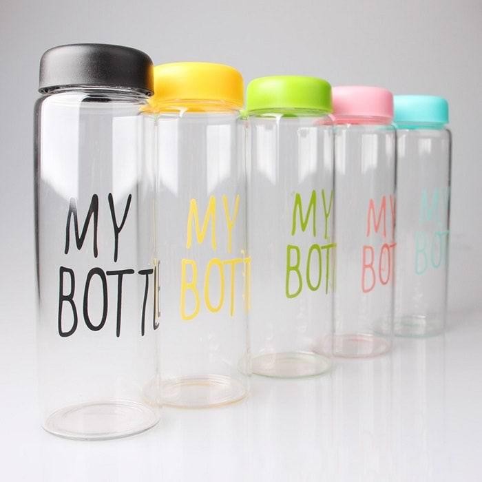 Bình thủy tinh nắp màu MY BOTTLE 450ml