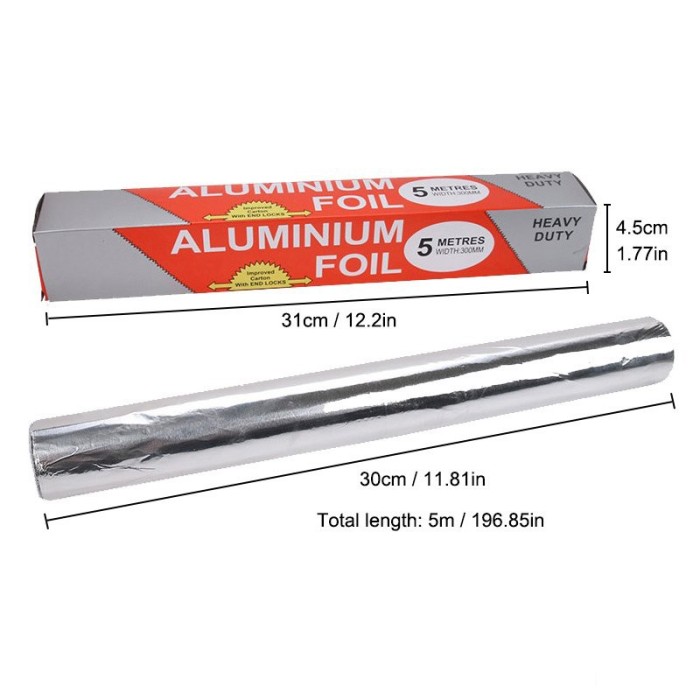 Cuộn giấy bạc bọc thực phẩm Aluminium DÀI 5M