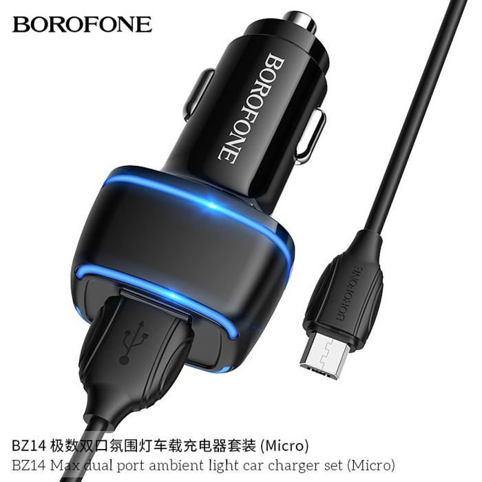 Bộ sạc xe hơi Borofone BZ14 cổng Samsung