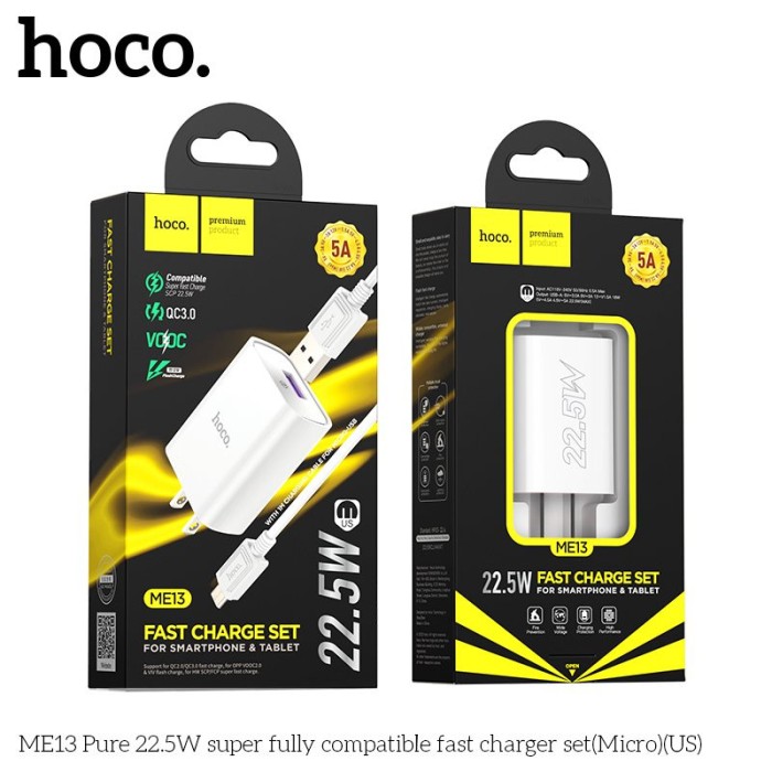 Bộ sạc nhanh 22.5w Hoco Me13 cổng Micro SS