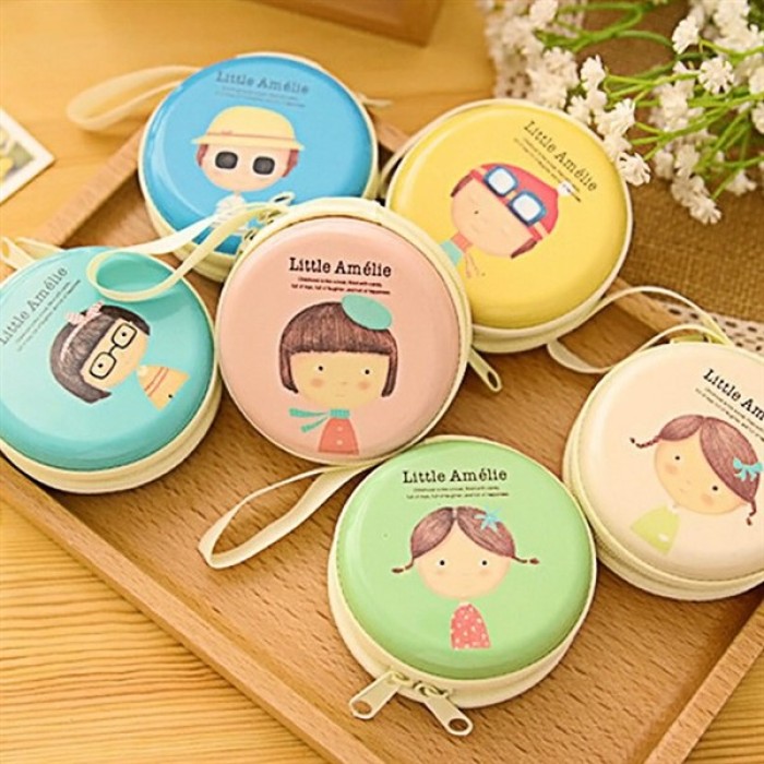 Hộp thiếc đựng tai nghe hình LITTLE AMELIE