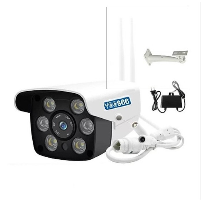 CAMERA IP YOOSEE NGOÀI TRỜI 2.0mp -2 Anten 6 Led màu ban đêm HD