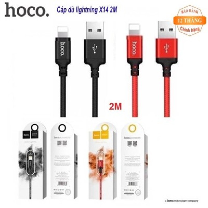 Cáp sạc Hoco X14 IPhone - 2M