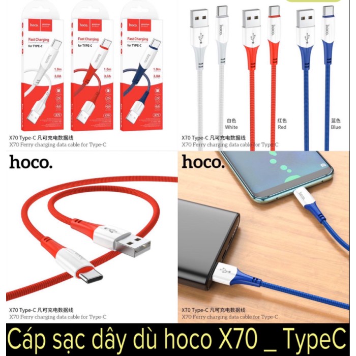 Cáp sạc Hoco X70 TypeC