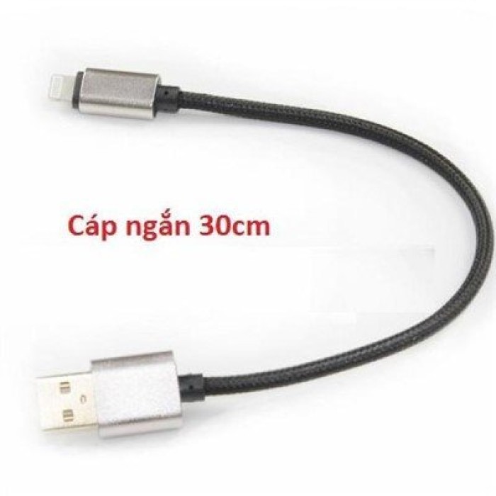 Cáp dây DÙ NGẮN 30cm JH Iphone