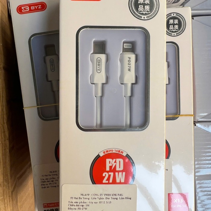 Cáp sạc BYZ X13 cổng typec ra iphone