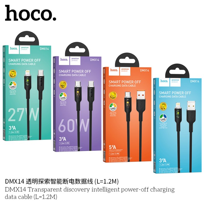 Cáp sạc 3a Hoco DMX14 typec ra iphone