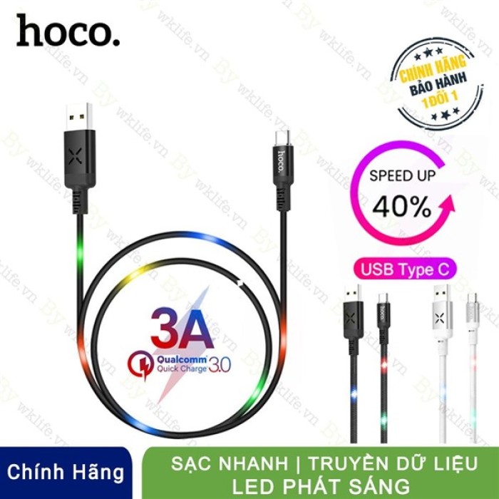 Cáp sạc Hoco U63 có Led TypeC
