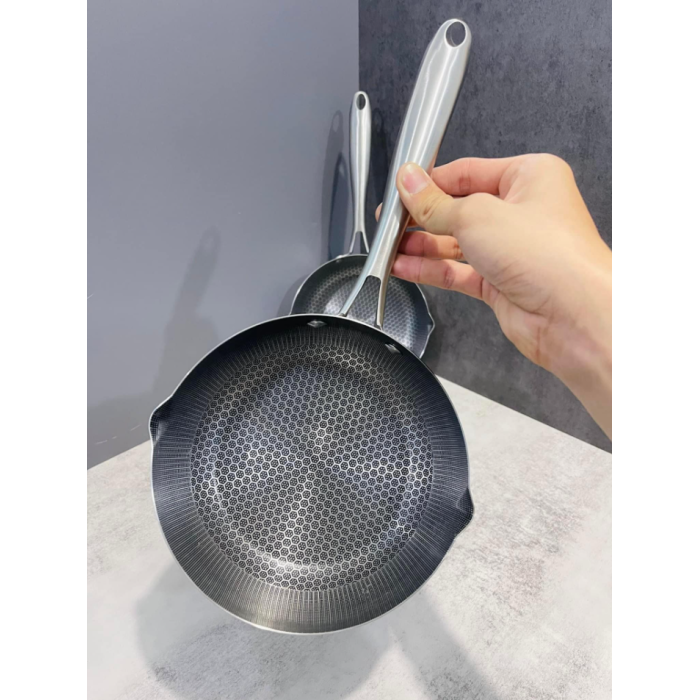 Chảo tổ ong cán inox - Đáy sâu 18cm ( T40 )