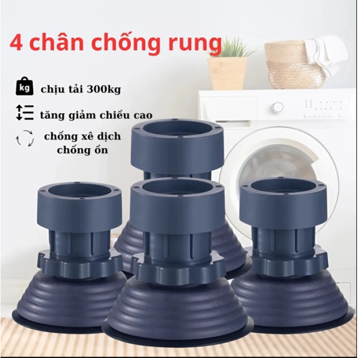 Set 4 miếng chân đế chống rung cho máy giặt - loại chân cao M4