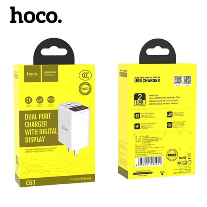 Cóc sạc Hoco hiển thị led C63