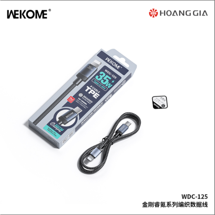Cáp sạc Wecome WDC125 / 125 cổng typec ra iphone 35w