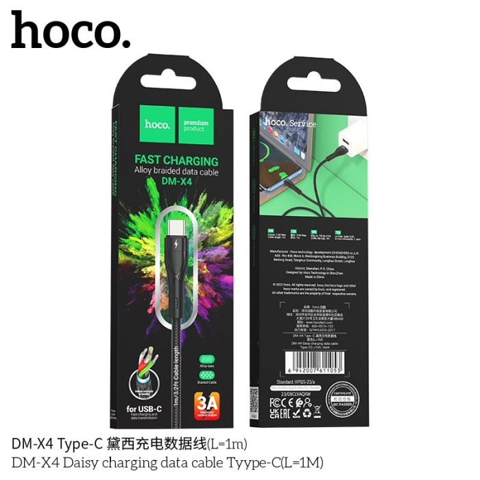 Cáp sạc HOCO DMX4 cổng usb ra typec