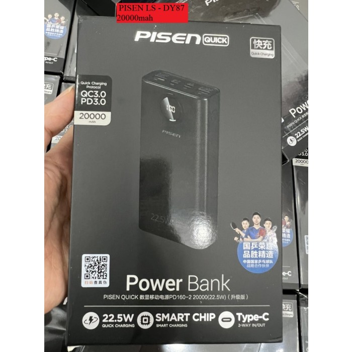 Pin dự phòng chính hãng Pisen 20,000mah DY87