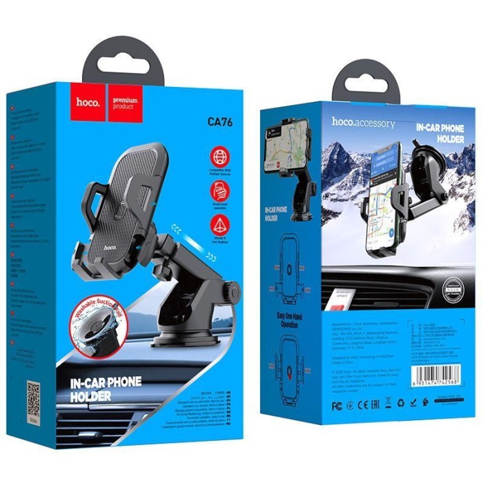 Giá đỡ điện thoại kẹp hít xe hơi Hoco CA76