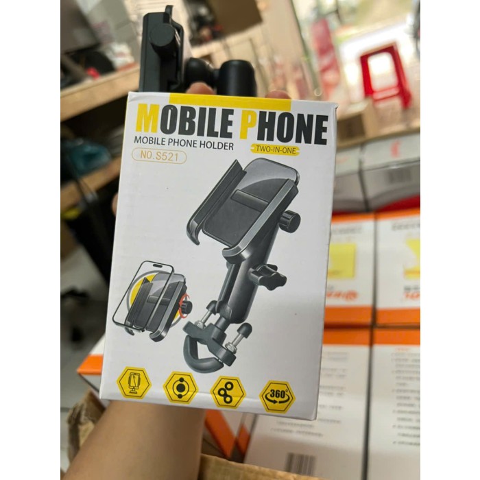 Giá đỡ kẹp xe máy Grab S521 kim loại ( T100 )