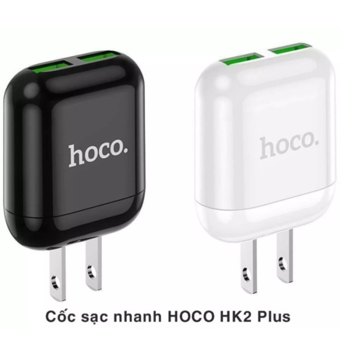 Cóc sạc nhanh 3.4A Hoco HK2 PLUS - 2 cổng usb